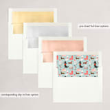 "Bark! The Herald Angel Sing" - Holiday Cards in Mint by Ana Peake - Envelope Liners