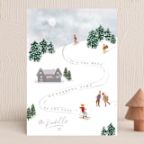 "Ski type" - Holiday Cards in Blue Spruse by Creo Study - Front