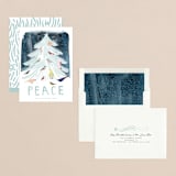 "Snowfall" - Holiday Cards in Turquoise by Eve Schultz - Assembled