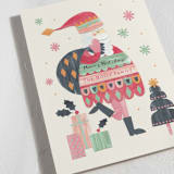 "Sassy Santa" - Holiday Cards in Peppermint by Sarah Knight - Detail