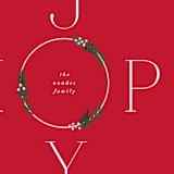 "Hope & Joy" - Holiday Cards in Holly Berry by Corinne Malesic - Close-Up
