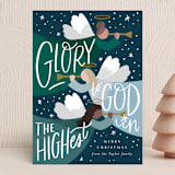 "Glory to God Angels" - Holiday Cards in Navy by Alethea and Ruth - Front