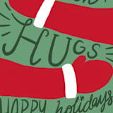 "Sending Hugs" - Holiday Cards in Pine Tree by Elly - Close-Up