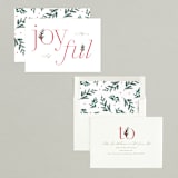 "Joyful Type" - Holiday Cards in Berry by Creo Study - Assembled