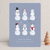 "Frosty friends" - Holiday Cards in Winter Sky by Corinne Malesic - Front