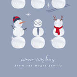 "Frosty friends" - Holiday Cards in Winter Sky by Corinne Malesic - Close-Up