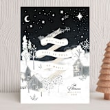 "Snowy Night" - Holiday Cards in Snow by Corie Page - Front