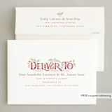 "Very Merry Christmas" - Holiday Cards in Cranberry by Wildfield Paper Co - FREE Recipient Addressing