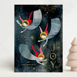"Glad Tidings" - Holiday Cards in Ink by Eve Schultz - Front