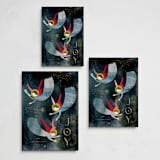 "Glad Tidings" - Holiday Cards in Ink by Eve Schultz - Formats Available