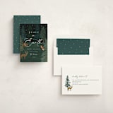 "Woodland Peace" - Holiday Cards in Midnight by Elly - Assembled