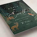 "Woodland Peace" - Holiday Cards in Midnight by Elly - Detail