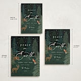 "Woodland Peace" - Holiday Cards in Midnight by Elly - Formats Available