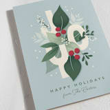 "Joy" - Holiday Cards in Wintermint by Julia Mehoke - Detail