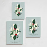"Joy" - Holiday Cards in Wintermint by Julia Mehoke - Formats Available