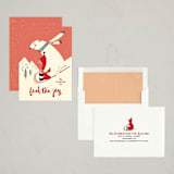 "Polar Friend" - Holiday Cards in Cranberry by Kimberly Morgan - Assembled