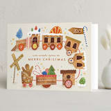 "gingerbread express" - Holiday Cards in Almond by Grae - Folded Card