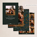 "Reindeer Forest" - Holiday Cards in Noir by Creo Study - Back of Card Options