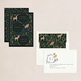 "Reindeer Forest" - Holiday Cards in Noir by Creo Study - Assembled