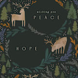 "Reindeer Forest" - Holiday Cards in Noir by Creo Study - Detail