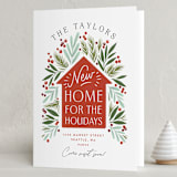 "New Home for the Holidays House" - Holiday Cards in Persimmon by Alethea and Ruth - Folded Card