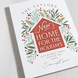 "New Home for the Holidays House" - Holiday Cards in Persimmon by Alethea and Ruth - Detail