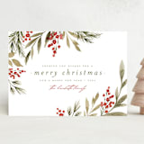 "Holly + Cedar" - Holiday Cards in Garland by Wildfield Paper Co - Front
