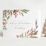 "Holly + Cedar" - Holiday Cards in Garland by Wildfield Paper Co - Folded Card