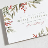 "Holly + Cedar" - Holiday Cards in Garland by Wildfield Paper Co - Detail