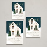 "New Place" - Holiday Cards in Olive Wreath by Julie Murray - Formats Available