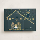 "Nativity" - Holiday Cards in Midnight by Rebecca Durflinger - Front