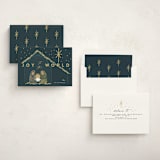 "Nativity" - Holiday Cards in Midnight by Rebecca Durflinger - Assembled