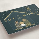 "Nativity" - Holiday Cards in Midnight by Rebecca Durflinger - Detail
