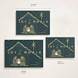 "Nativity" - Holiday Cards in Midnight by Rebecca Durflinger - Formats Available