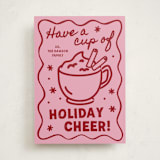 "Holiday Cheer" - Holiday Cards in Raspberry by Jennifer Lew - Front