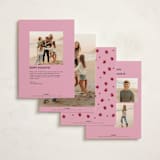 "Holiday Cheer" - Holiday Cards in Raspberry by Jennifer Lew - Back of Card Options