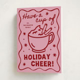 "Holiday Cheer" - Holiday Cards in Raspberry by Jennifer Lew - Folded Card