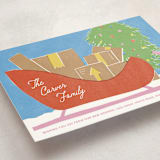 "Sleigh Landing" - Holiday Cards in Sprinkles by Inkblot Design - Detail