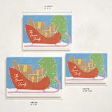 "Sleigh Landing" - Holiday Cards in Sprinkles by Inkblot Design - Formats Available