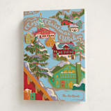 "Cozy Winter Village" - Holiday Cards in Glacier by Jess Franks - Folded Card