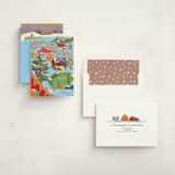 "Cozy Winter Village" - Holiday Cards in Glacier by Jess Franks - Assembled