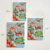 "Cozy Winter Village" - Holiday Cards in Glacier by Jess Franks - Formats Available
