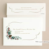 "Festive Greenery" - Holiday Cards in Midnight by Laura Bolter - FREE Recipient Addressing