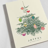 "Retro Tree" - Holiday Cards in Ivory by Baumbirdy - Detail