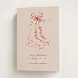 "Skatelle" - Holiday Cards in Rose by Jelena Vuletic - Folded Card