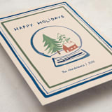 "Snow Globe" - Holiday Cards in Wintermint by Teju Reval - Detail