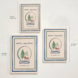 "Snow Globe" - Holiday Cards in Wintermint by Teju Reval - Formats Available