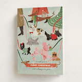 "Furry Christmas" - Holiday Cards in Winter by Menci Zaga - Folded Card