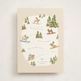 "Snow Dogs" - Holiday Cards in Almond by Vera Lim - Front