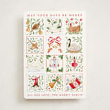"12 days of Christmas stamps" - Holiday Cards in Cranberry by Sarah Knight - Front